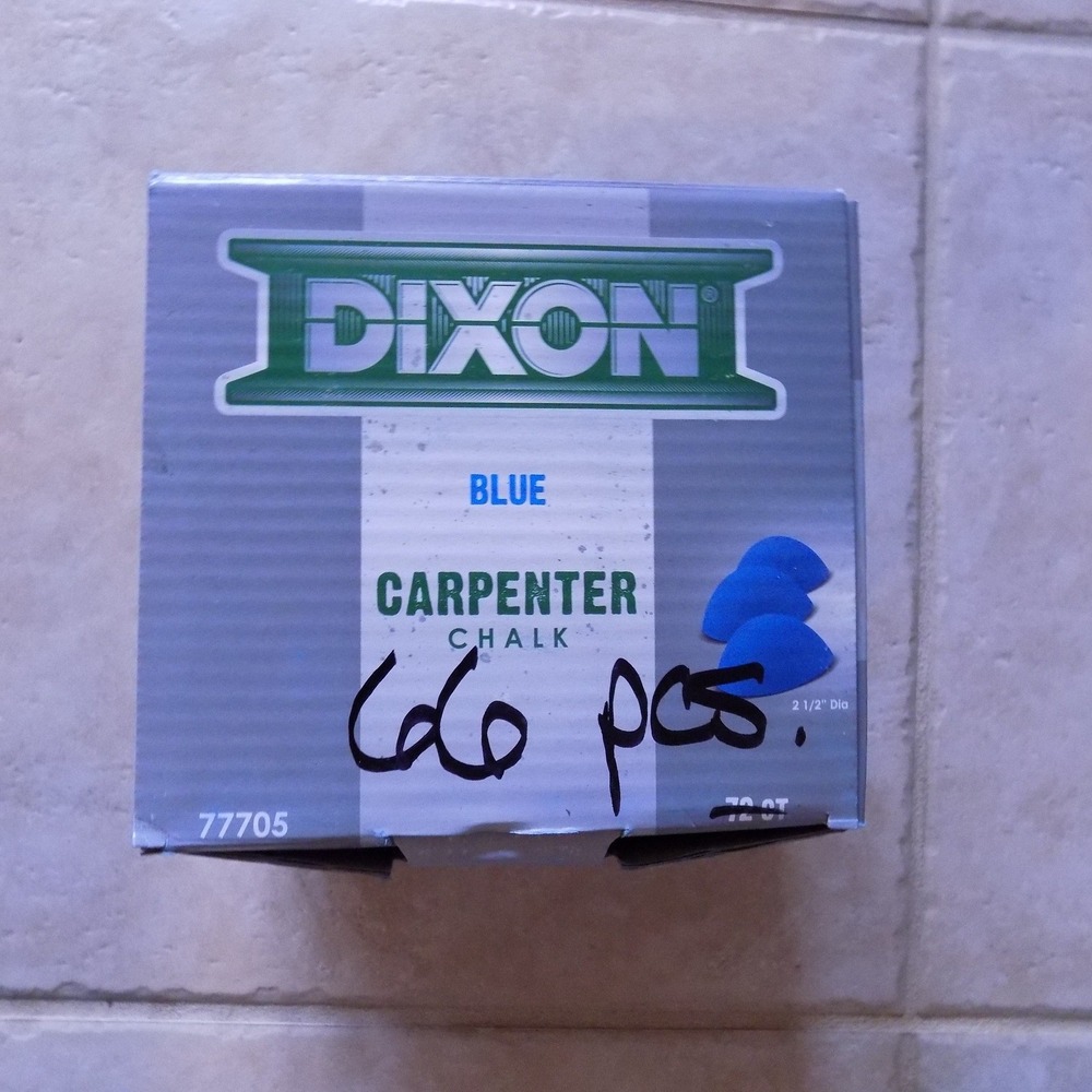 Dixon Carpenter Chalk 66 Pieces Blue Good 77705 2.5 Inch Diameter‎ Marking Cakes